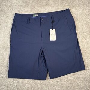 NWT Stio Coburn Short Mens 40 Navy Blue Stretch Outdoor Hiking Casual 10" Inseam